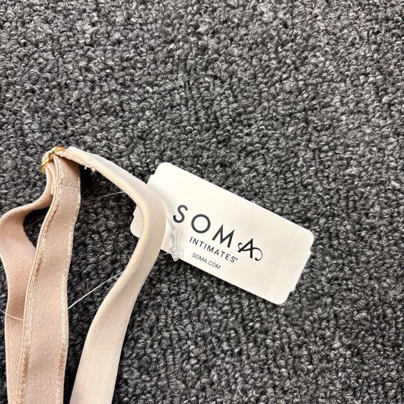NEW SOMA Bra Pale Sand Embraceable Enchanting Lace Bra Lightly Lined Size 38D - Picture 2 of 6